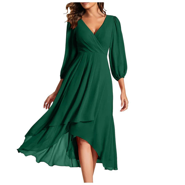 VITTORIA | Elegante Jurk met Vloeiende Mouwen Verfijnde Look voor Elke Gelegenheid