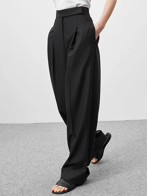 Zwarte hoge taille broek