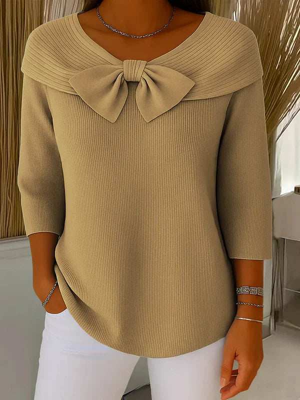 FLEUR | Elegante Top met Strik en Perfecte Pasvorm