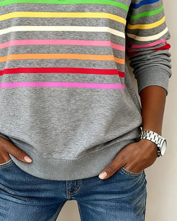 SANNE | Casual Sweater met Comfort en Kleurrijke Stijl voor Elke Dag