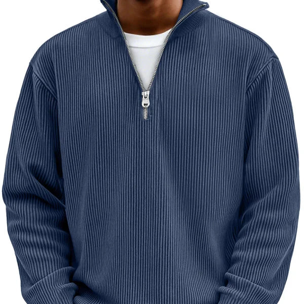 Finn | Elegante trui met ritskraag