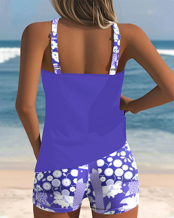 SABRINA | Tweedelig Badpak met Comfortabele Pasvorm en Bloemig Strandstijl
