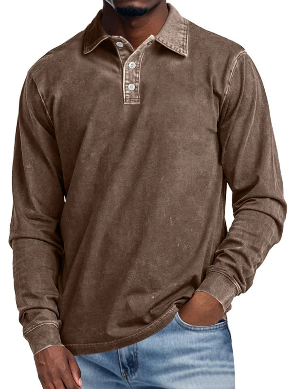 VECHO | Retro Polo met Lange Mouwen – Elegantie en Dagelijks Comfort