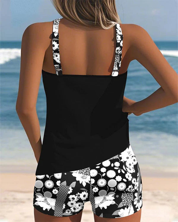 SABRINA | Tweedelig Badpak met Comfortabele Pasvorm en Bloemig Strandstijl
